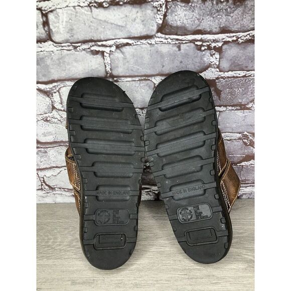 Vintage 90s DR. DOC MARTENS Brown Leather Fisherman Platform Sandals Men Sz 43EU - Picture 10 of 16
